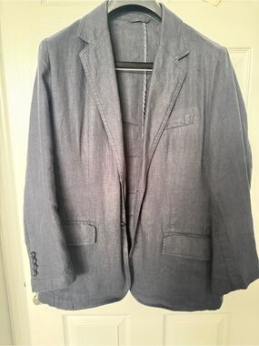 Burberry Navy Blue Men's Linem Blazer Jacket